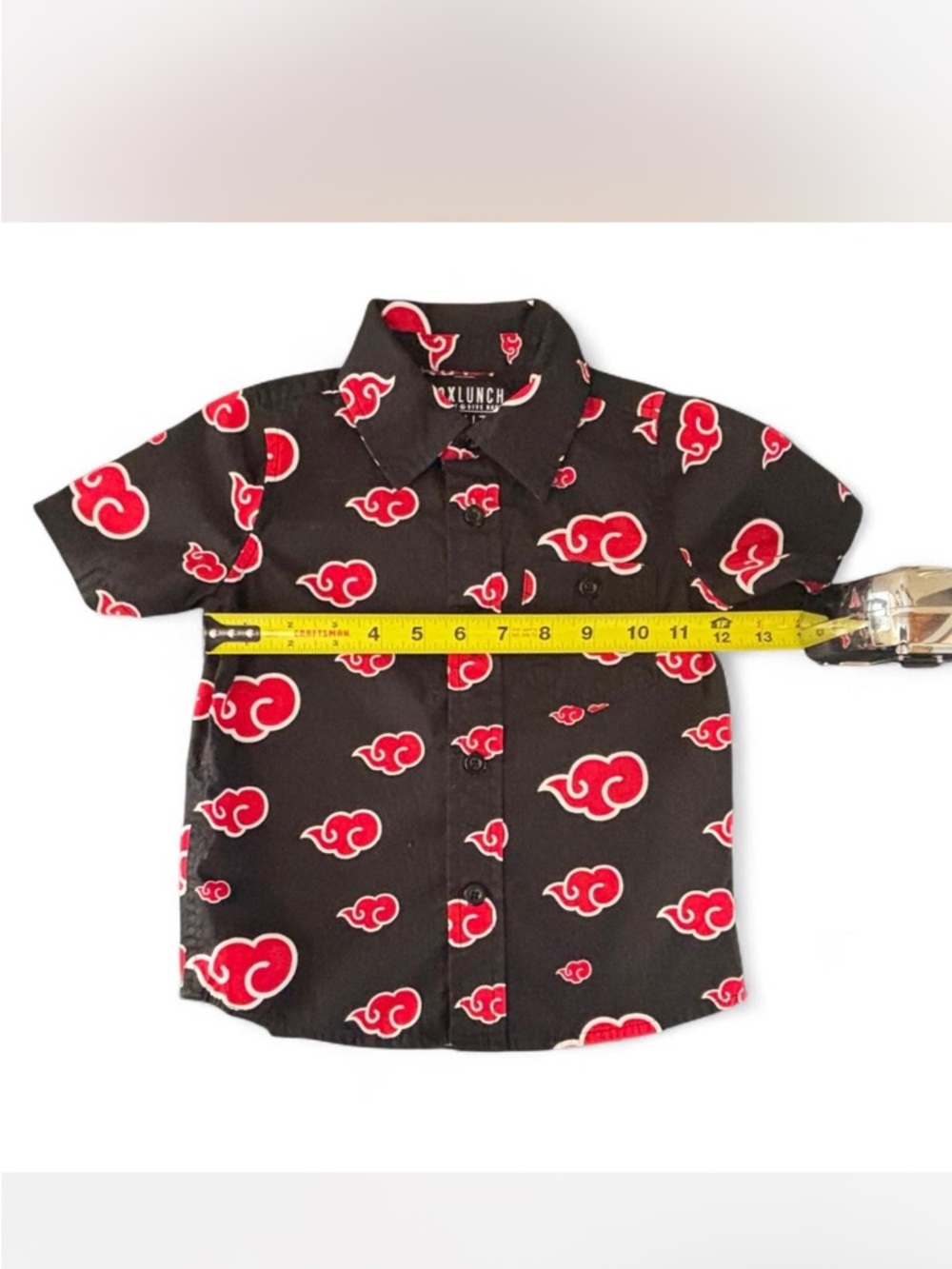 BoxLunch Naruto Shippuden Akatsuki Cloud Black Button Up Anime Shirt Toddler 3T